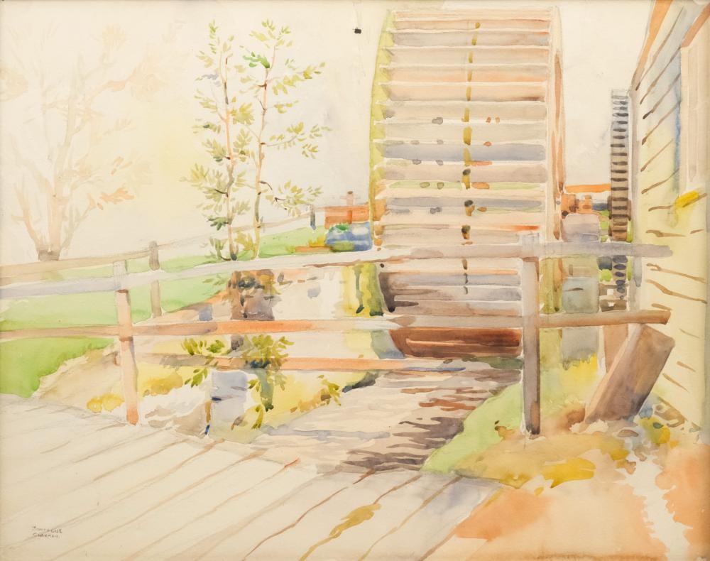 Montague Charman comparable auction result: frederick montague charman water wheel