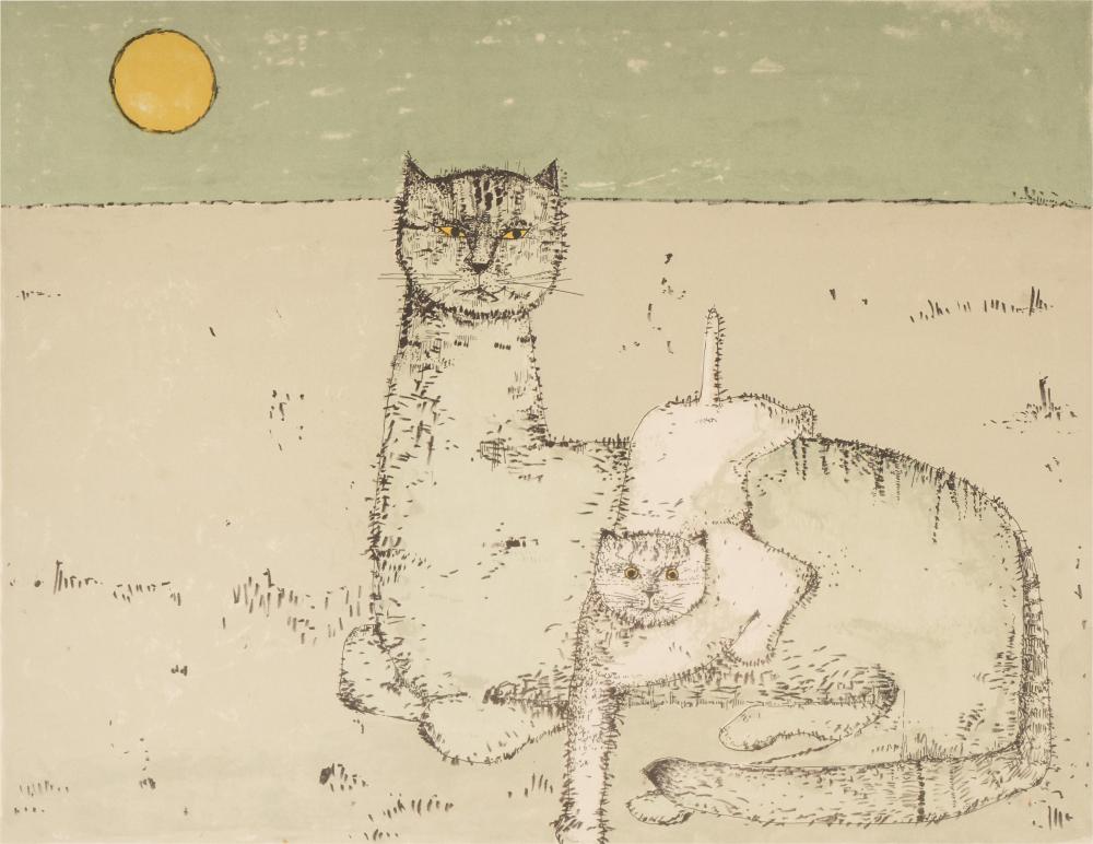 Ossi Czinner comparable auction result: ossi czinner swiss b 1924 two cats