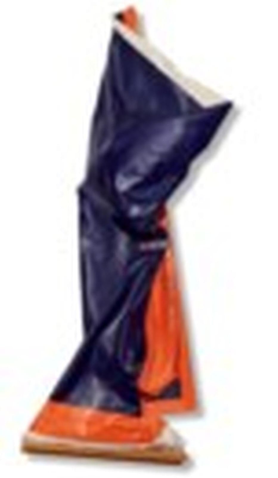 Angela de la Cruz comparable auction result: angela de la cruz b 1965 self clutter blue orange oil and acrylic on