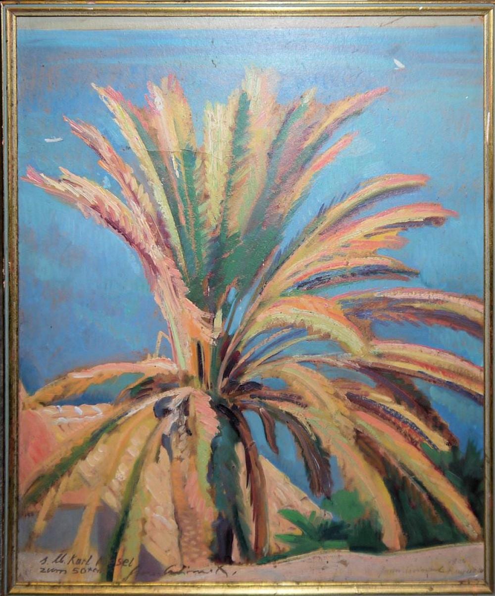 Hermann Croissant comparable auction result: hermann croissant palme signiertes lgem lde von 1926 gerahmt