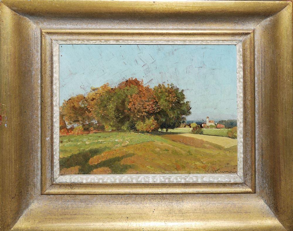 Karl Kaltenmoser comparable auction result: karl kaltenmoser sonnige l ndliche herbstlandschaft lgem lde gerahmt
