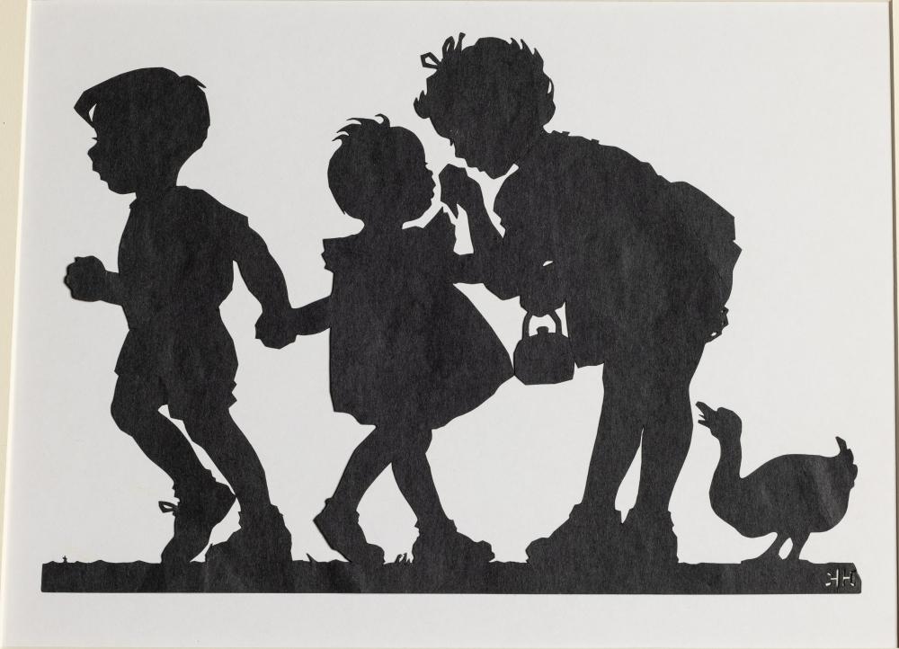 Helen Hatch Inglesby comparable auction result: helen hatch inglesby large silhouette of children