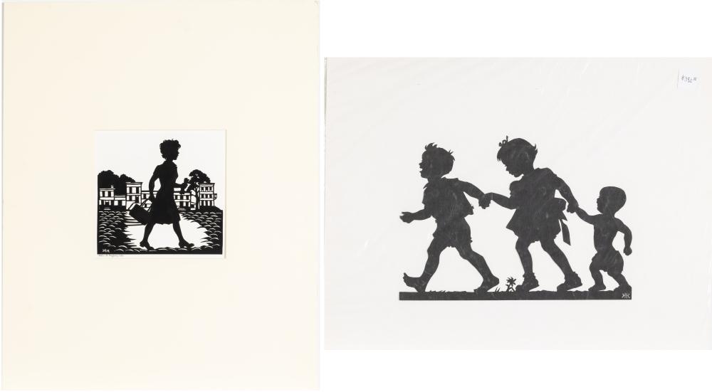 Helen Hatch Inglesby comparable auction result: helen hatch inglesby ga 1914 1999 2 silhouettes