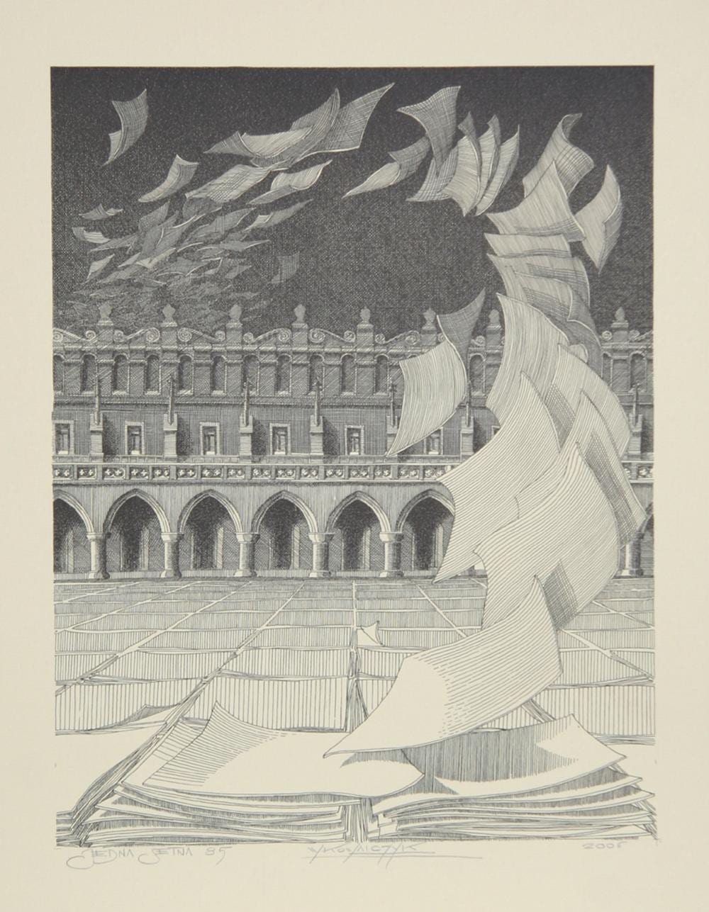 Wojtek Kowalczyk comparable auction result: wojtek kowalczyk untitled xiv lithograph