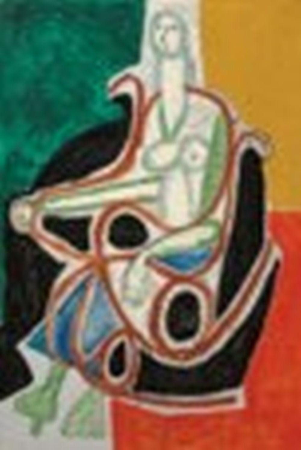 Pablo Picasso (1881-1973) Femme dans un rocking-chair (Jacqueline) oil on c comparable sale