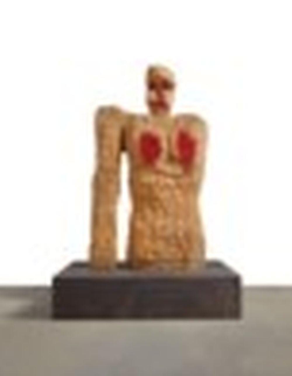 Georg Baselitz (B. 1938) Frau Paganismus (Mrs Paganism) Ayous wood and synt comparable sale