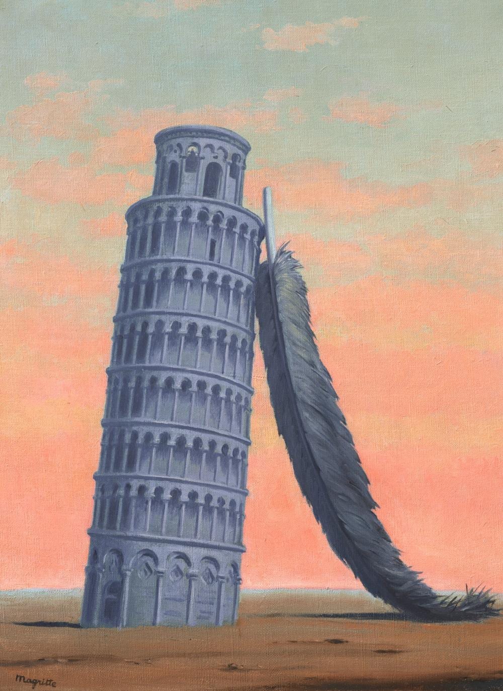 René Magritte (1898-1967) Souvenir de voyage oil on canvas 15 7/8 x 12 in. comparable sale