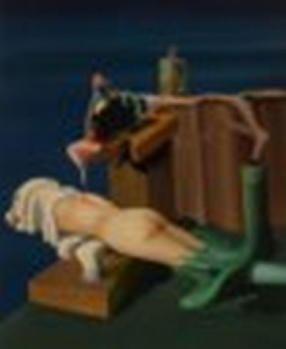 Óscar Domínguez (1906-1957) Machine à coudre électro-sexuelle oil on canvas comparable sale