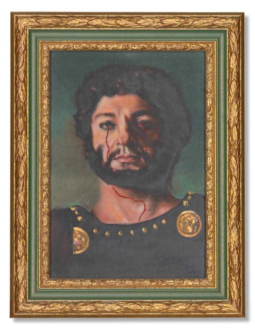 Francesco Vezzoli comparable auction result: francesco vezzoli b 1971 chaerea killed caligula paolo bonacelli oil a