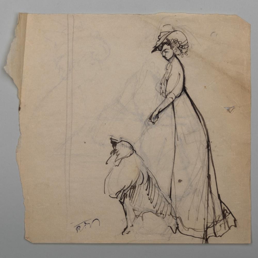Raymond Duchamp-Villon comparable auction result: raymond duchamp villon 1876 1918 femme avec chien