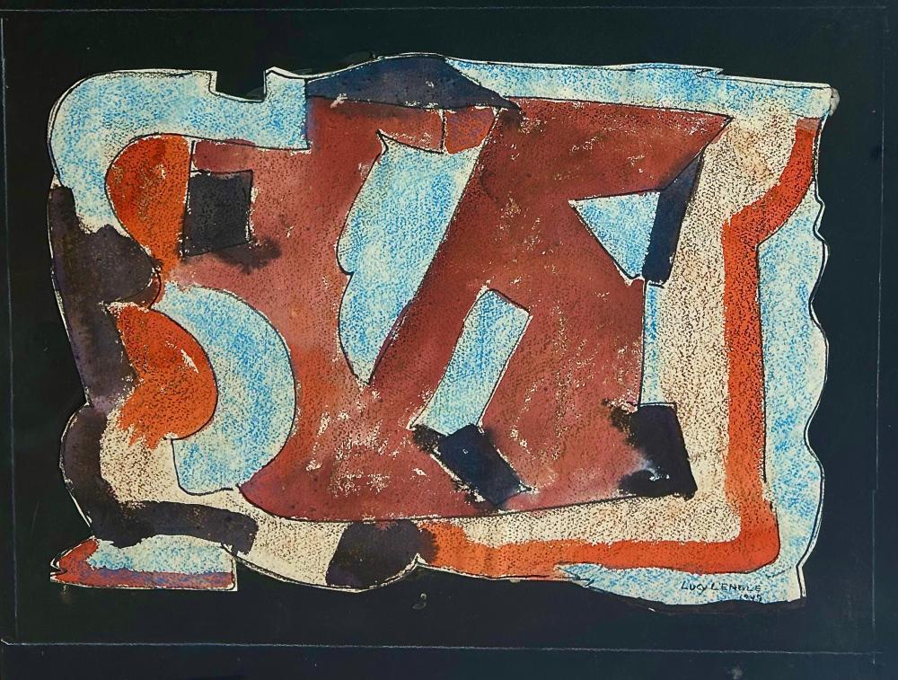 Lucy L'Engle comparable auction result: lucy l engle 1889 1978 abstract 1949 mixed media on black paper