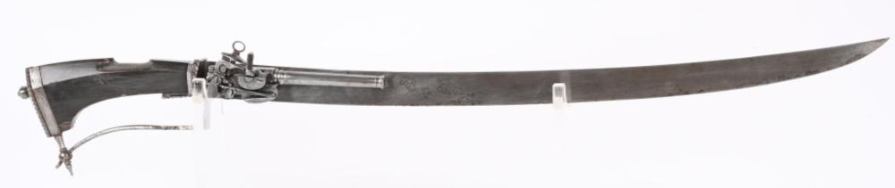IMPRESSIVE GERMAN HUNTING SWORD / FLINTLOCK sold by Milestone Auctions, lot 546 — auction record photograph
