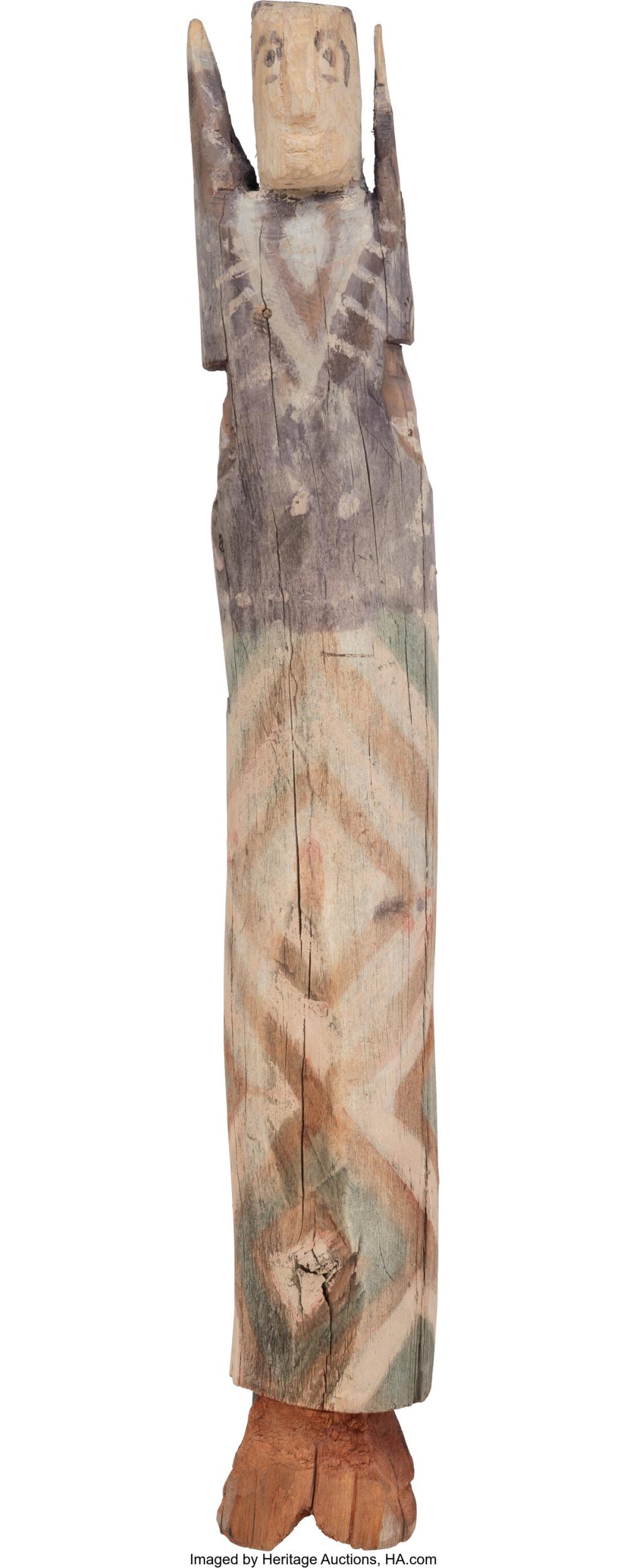 Charlie Willeto comparable auction result: charlie willeto american 1906 1964 untitled figure circa 1960 carved wood wi