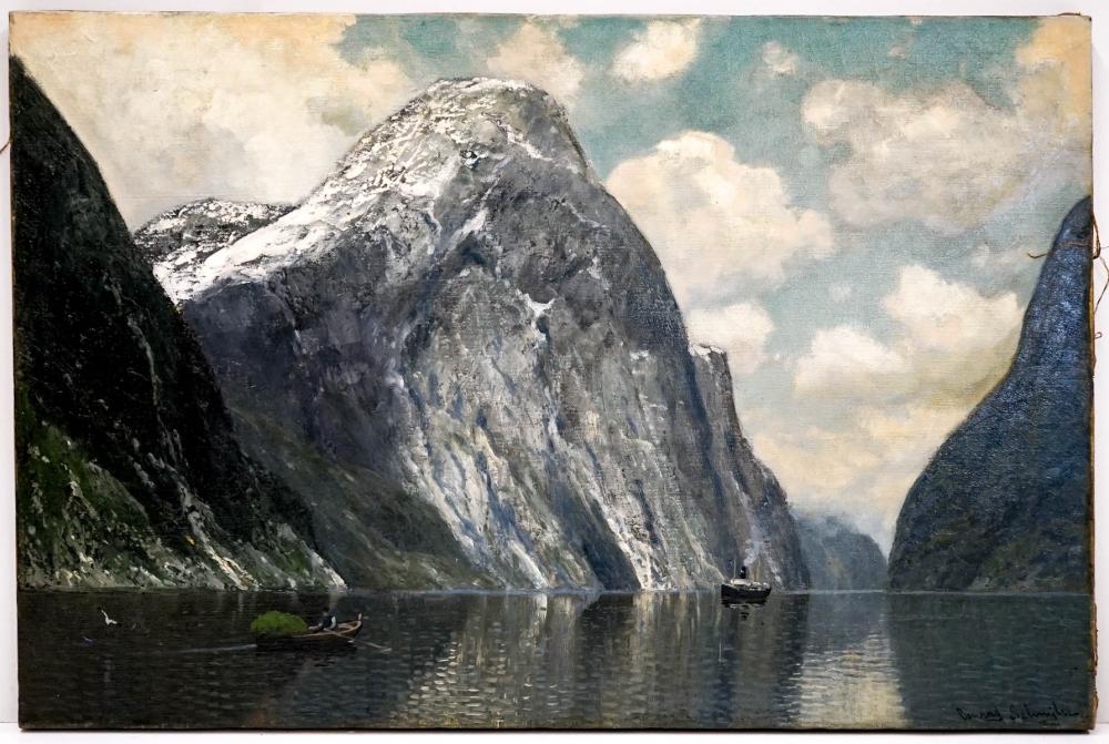 Conrad Selmyhr (Norway) Antique Oil Painting sold by Grant Zahajko Auctions, LLC, lot 27 — auction record photograph