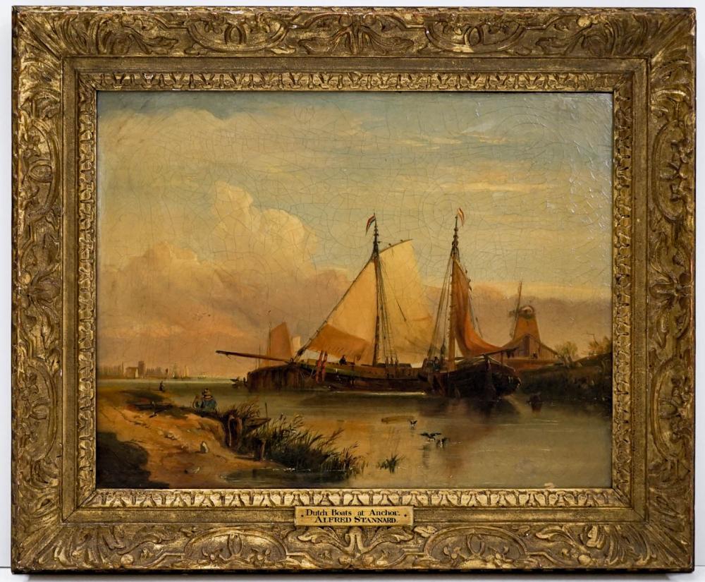 Alfred Stannard (1806 - 1889) Antique Oil Painting sold by Grant Zahajko Auctions, LLC, lot 34 — auction record photograph