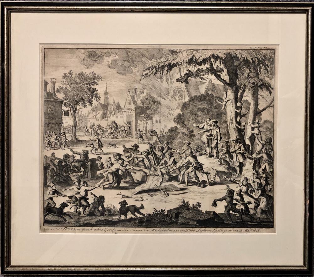 Jan Luyken comparable auction result: jan luyken netherlands 1649 1712 riots at tours 1696