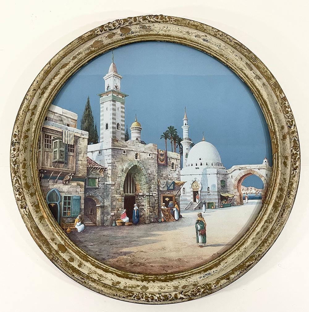 James (1861) Greig comparable auction result: james greig orientalist offset lithograph in a repousse decorated flaking gilt circular frame