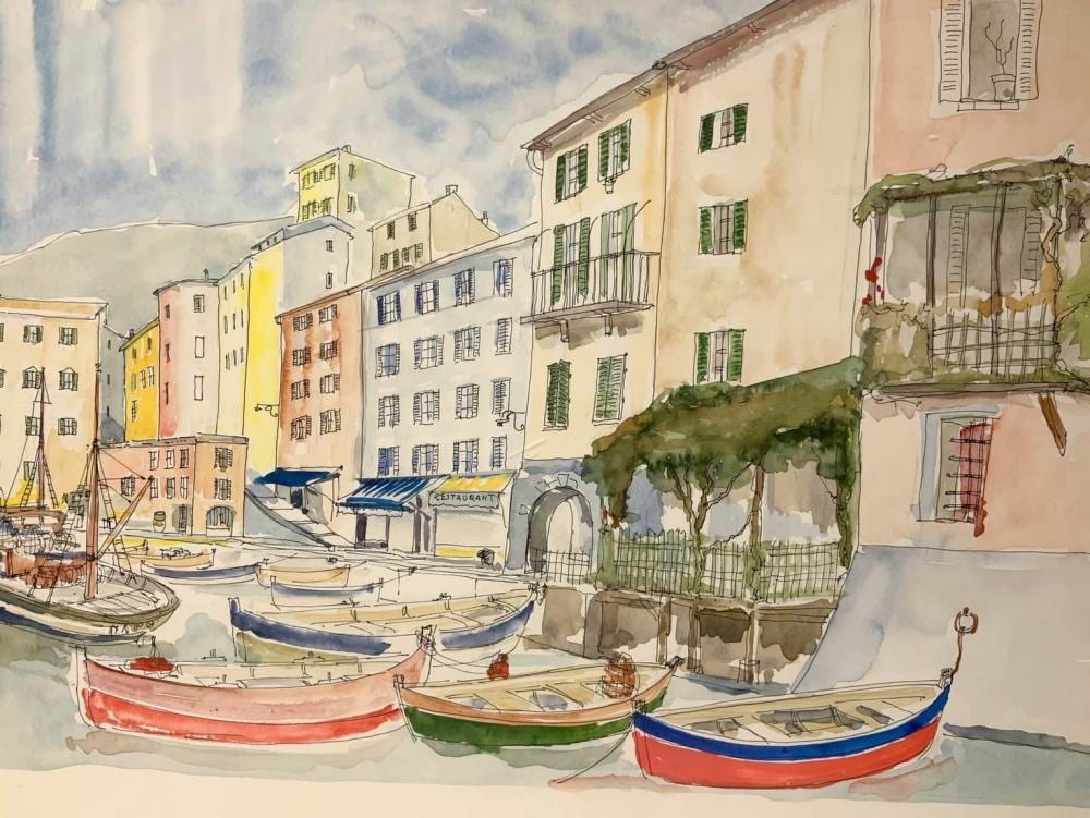 Max Dissar comparable auction result: max dissar nizza 1908 juan les pins 1993 marine landscape with houses