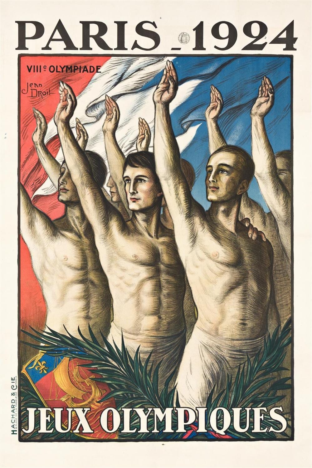 Jean (1884) Droit comparable auction result: jean droit 1884 1961 paris 1924 jeux olympiques 1924 45 x30 inches 116 x76 cm hachard cie paris