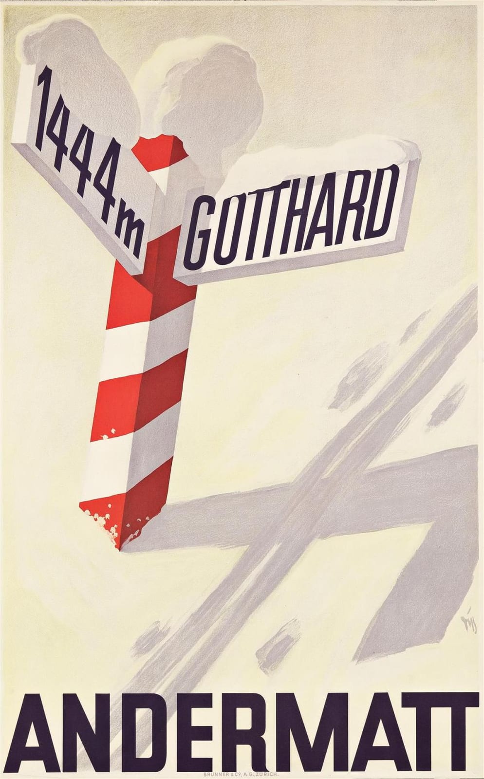 Alex Walter Diggelmann comparable auction result: alex walter diggelmann 1902 1987 andermatt gotthard 1931 40x25 inches 101 x63 cm brunner co zurich