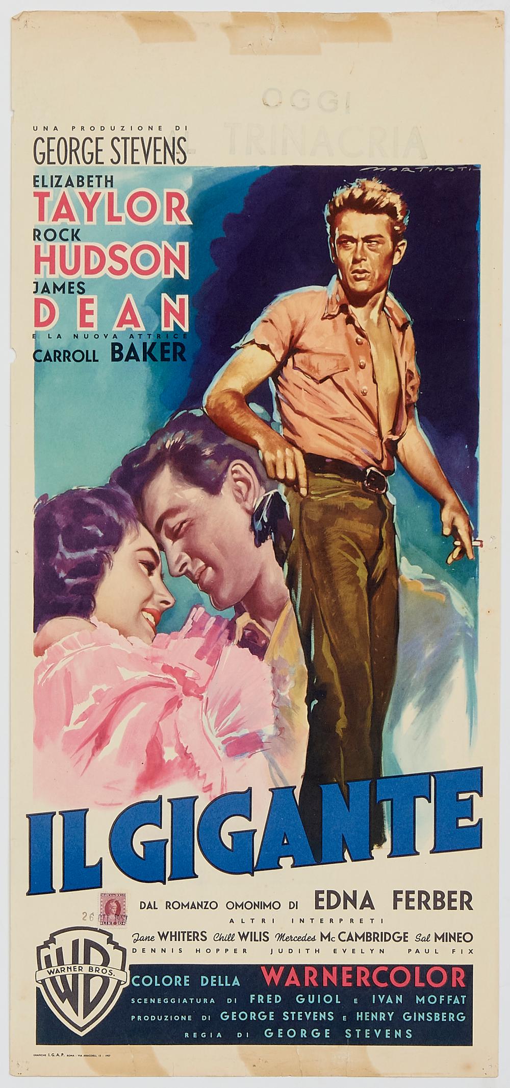 Luigi Martinati comparable auction result: luigi martinati 1893 1983 playbill for giant starring james dean