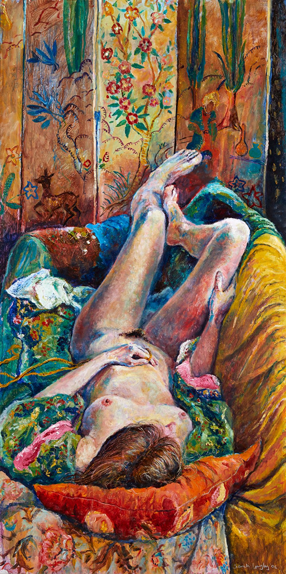 sarah longley b 1975 nude with screen 2006 · Whyte's · 2023-03-06 Sarah Longley comparable auction result: sarah longley b 1975 nude with screen 2006