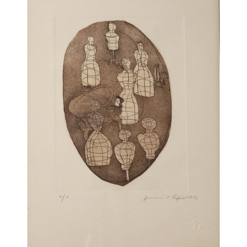 Francesca DiCarpinello comparable auction result: francesca di carpinello 1929 2019 figure astratte abstract figures