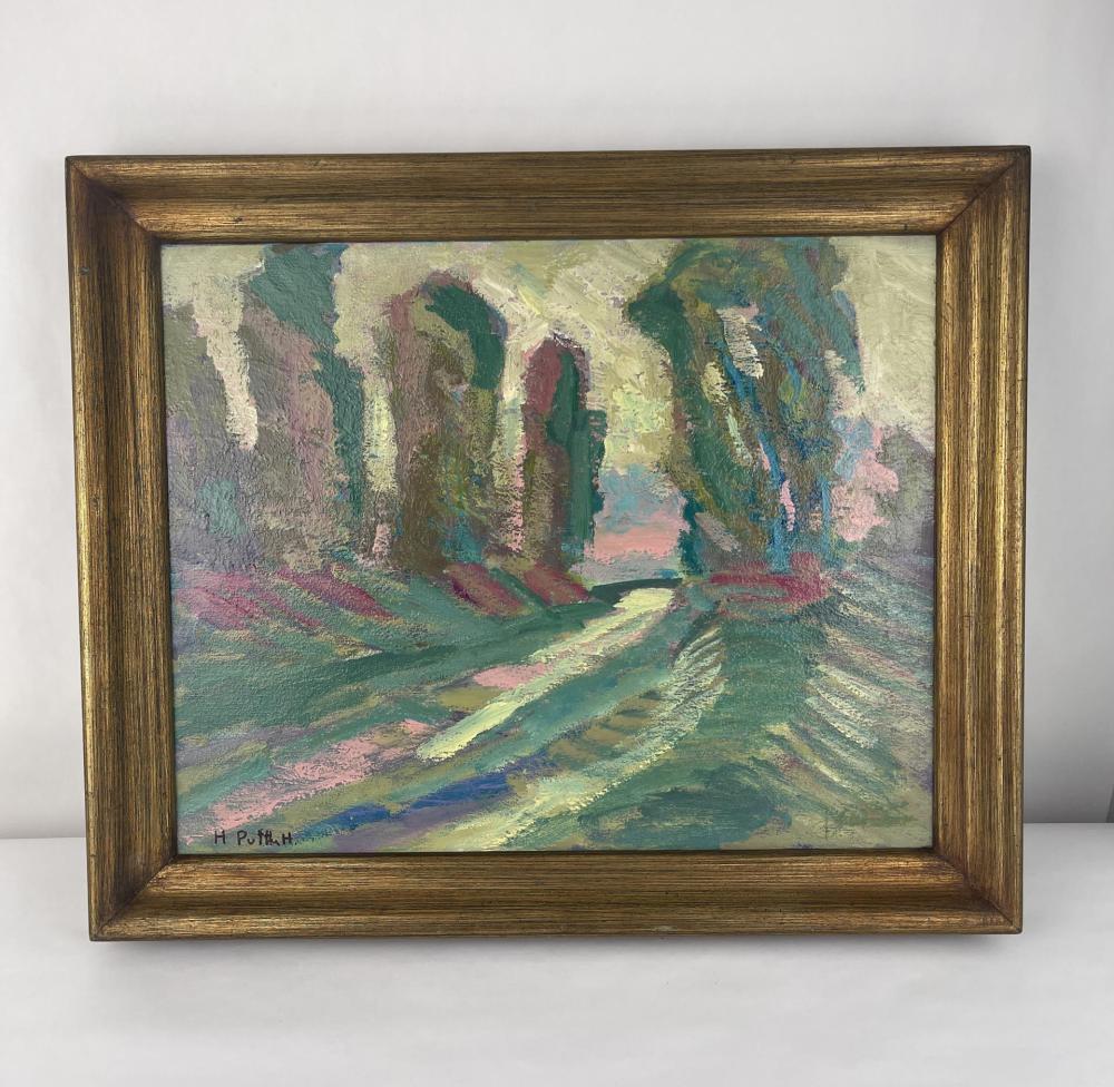 HANSON PUTHUFF CALIFORNIA OIL ON CANVAS PAINTING sold by Davis Brothers Auction, lot 692 — auction record photograph