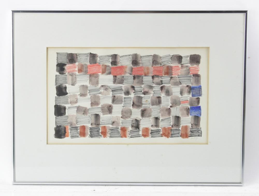 Jack Wolfe comparable auction result: jack wolfe abstract watercolor drawing