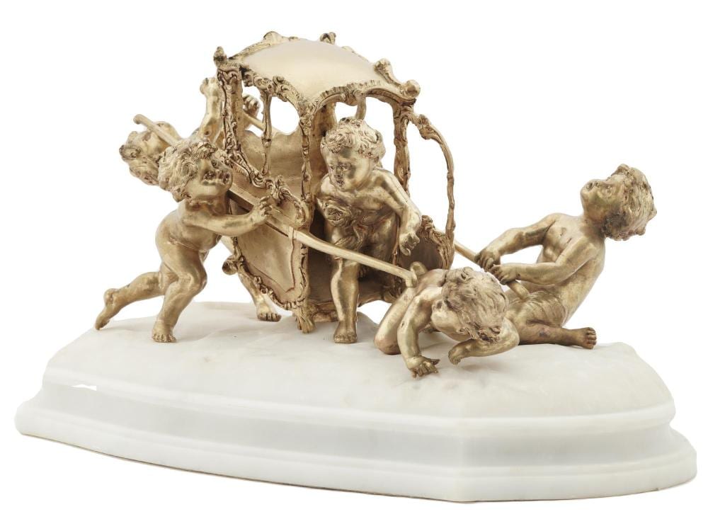 french bronze cherub sculpture by louis gossin · Antique Arena Inc · 2023-03-04 Louis Gossin comparable auction result: french bronze cherub sculpture by louis gossin