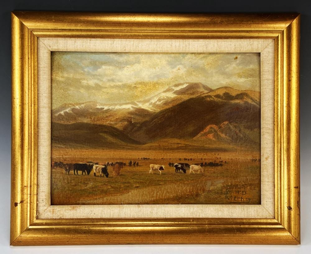 William Henry David Koerner comparable auction result: william henry david koerner painting cows in a field