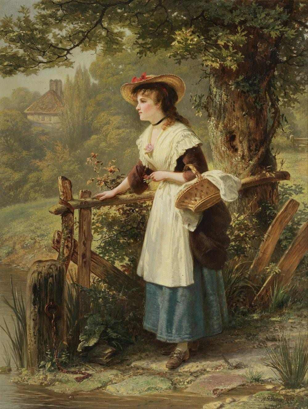 Alfred Fowler Patten comparable auction result: alfred fowler patten british 1826 died after 1888 alone at the ferry