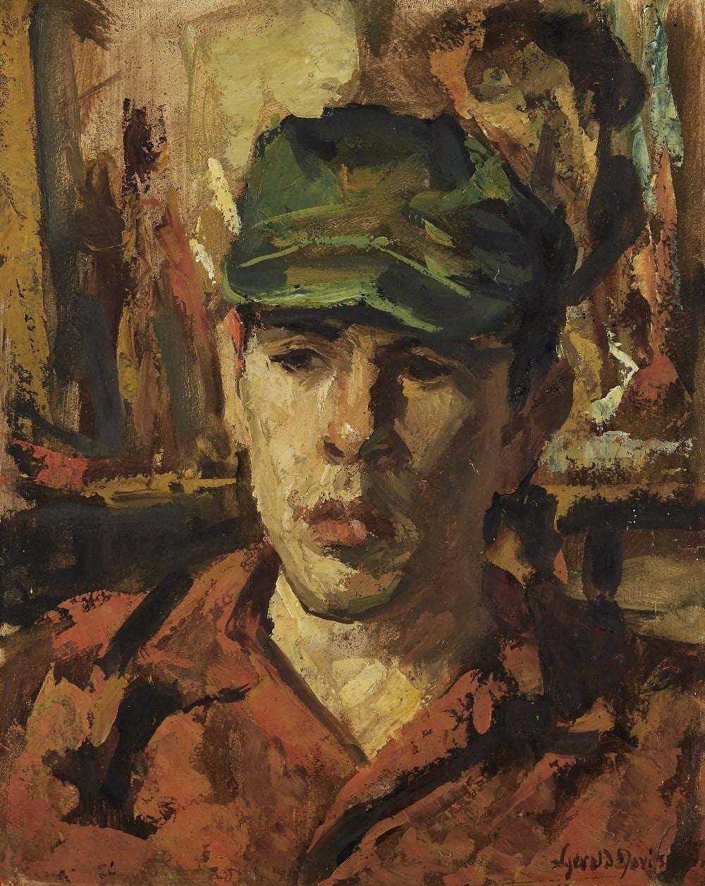 Gerald Vivian Davis comparable auction result: gerald vivian davis american 1899 1987 self portrait oil on board signed lower right gera