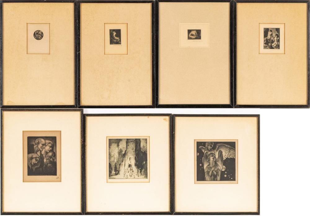 Alessandro Mastro-Valerio comparable auction result: alessandro mastro valerio american 1887 1953 mezzotints on paper group of 7 works