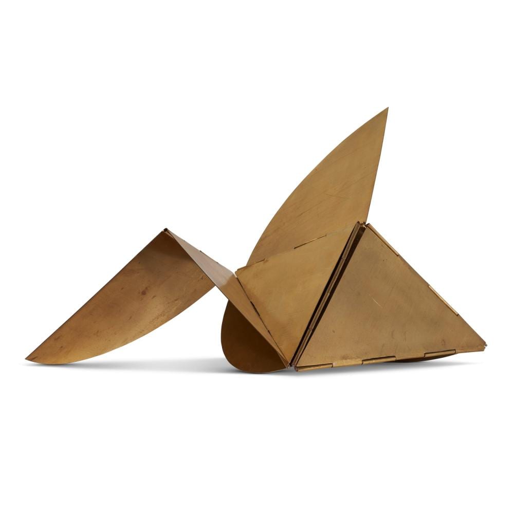 Lygia Clark comparable auction result: lygia clark 1920 1988 bicho brass 7 x 14 1 2 x 1 8 in 18 x 37 x 31 cm