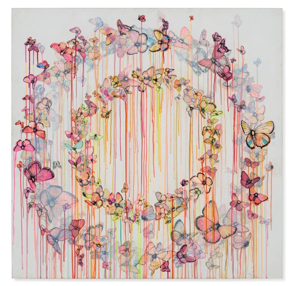 Sage Vaughn comparable auction result: sage vaughn b 1976 untitled acrylic ink and vellum on canvas 48 x 48 in