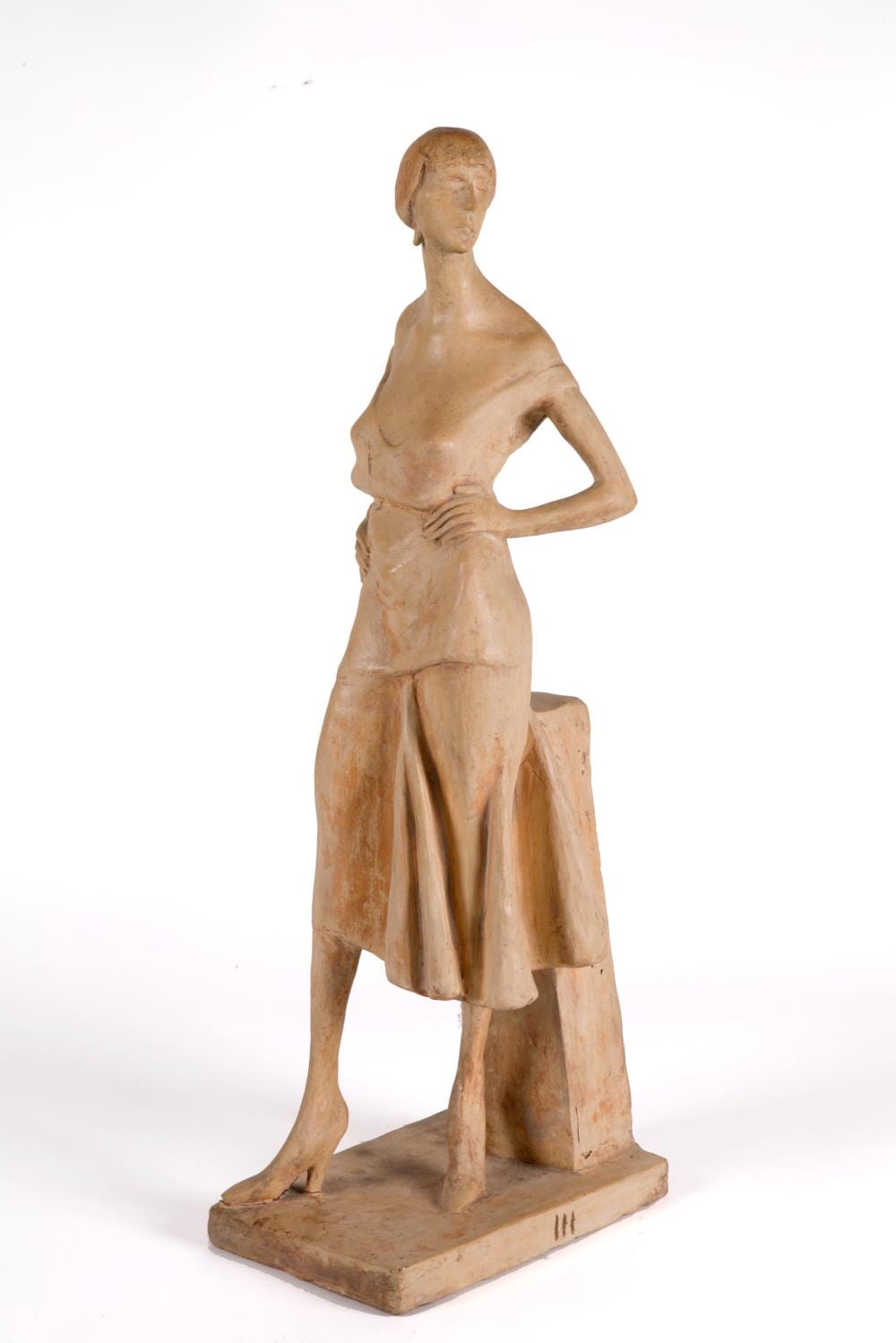 Enrico Mazzolani comparable auction result: enrico mazzolani attr terracotta sculpture female figure