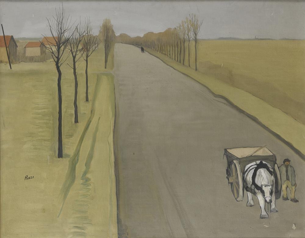 Gino Rossi comparable auction result: oil painting by gino rossi