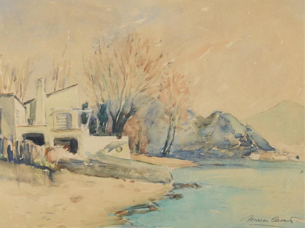 Maceo Casadei comparable auction result: watercolor by maceo casadei