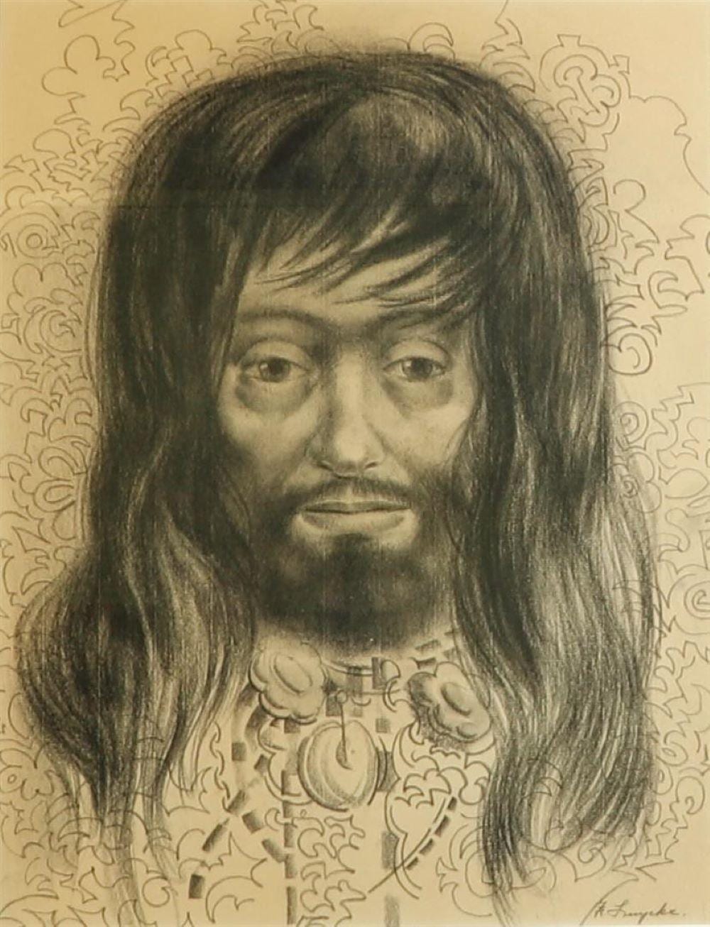Frans Luyckx comparable auction result: frans luyckx de frenne borgerhout 1923 1997 essen portrait of a mongolian man