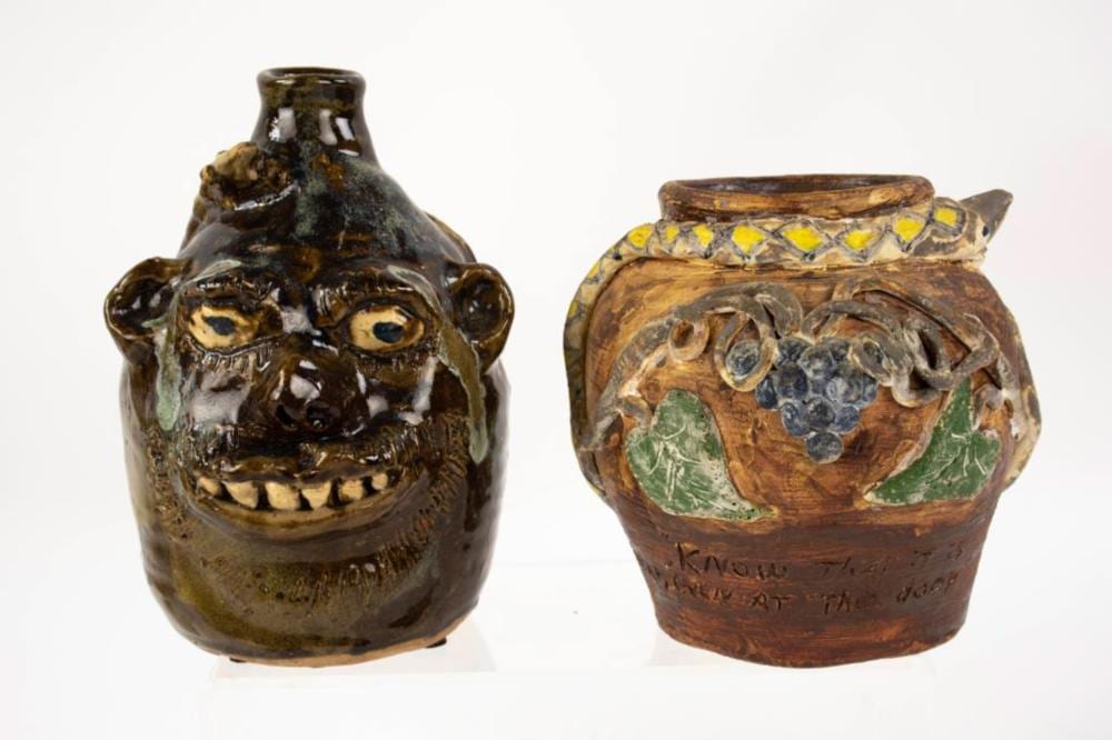 Marie Rogers comparable auction result: marie rogers face snake jug snake jar