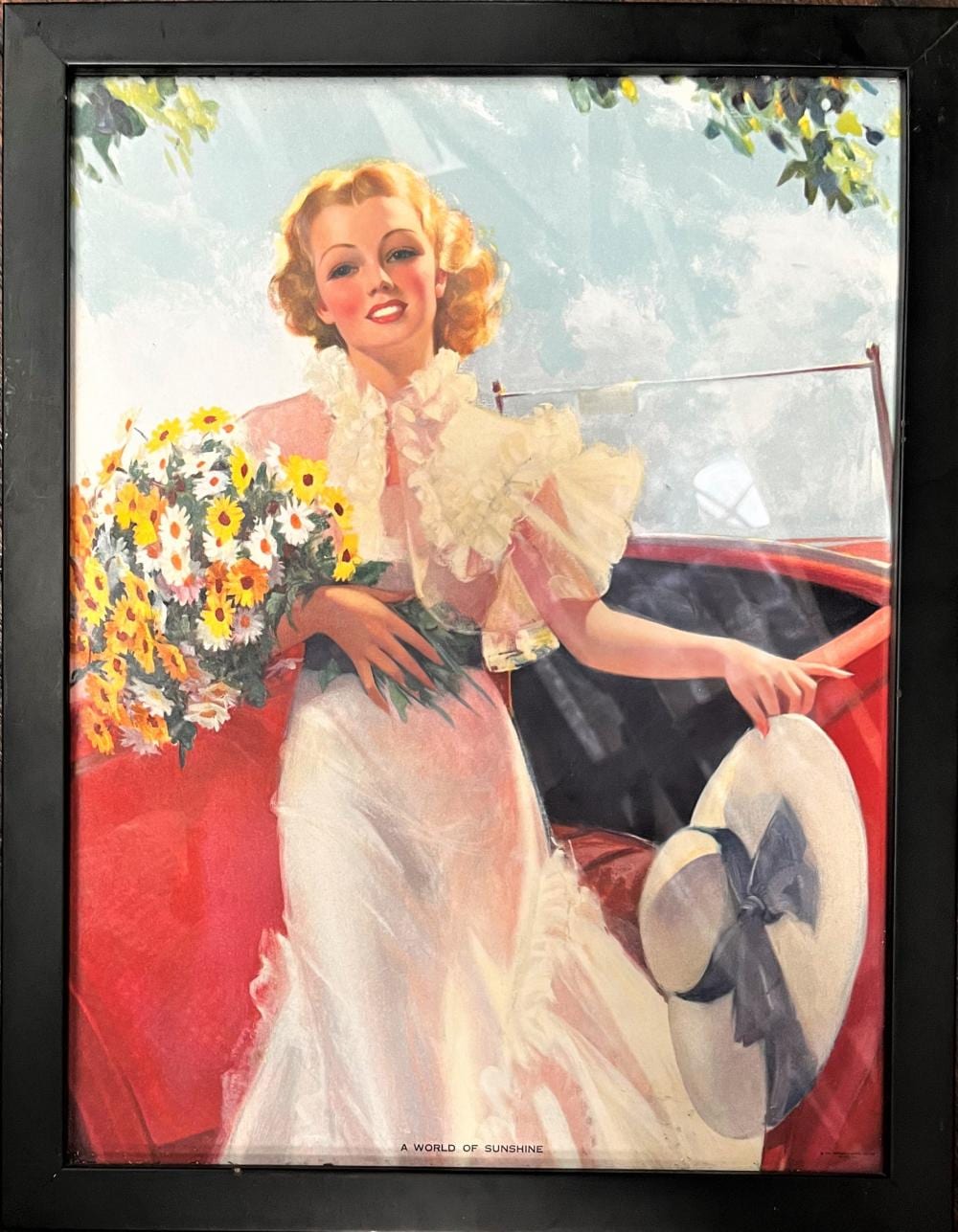 Bradshaw Crandell comparable auction result: bradshaw crandell 1896 1966 usa a world of sunshine 1938 original lithographic print by the gerlach barklow co joliet ill in black frame