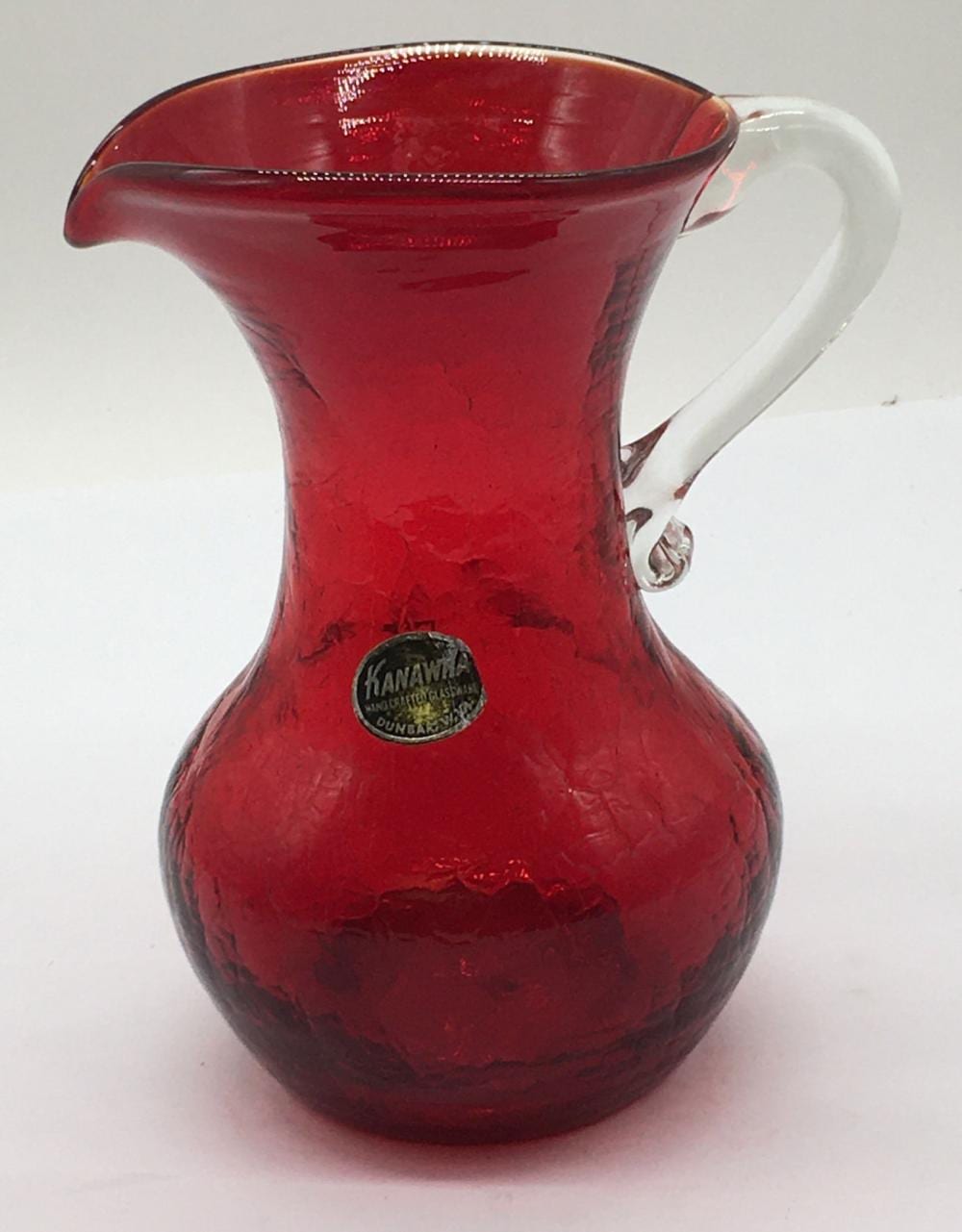 Kanawha Ruby Glass Pitcher sold by Berner's Auction Gallery, lot 247 — auction record photograph