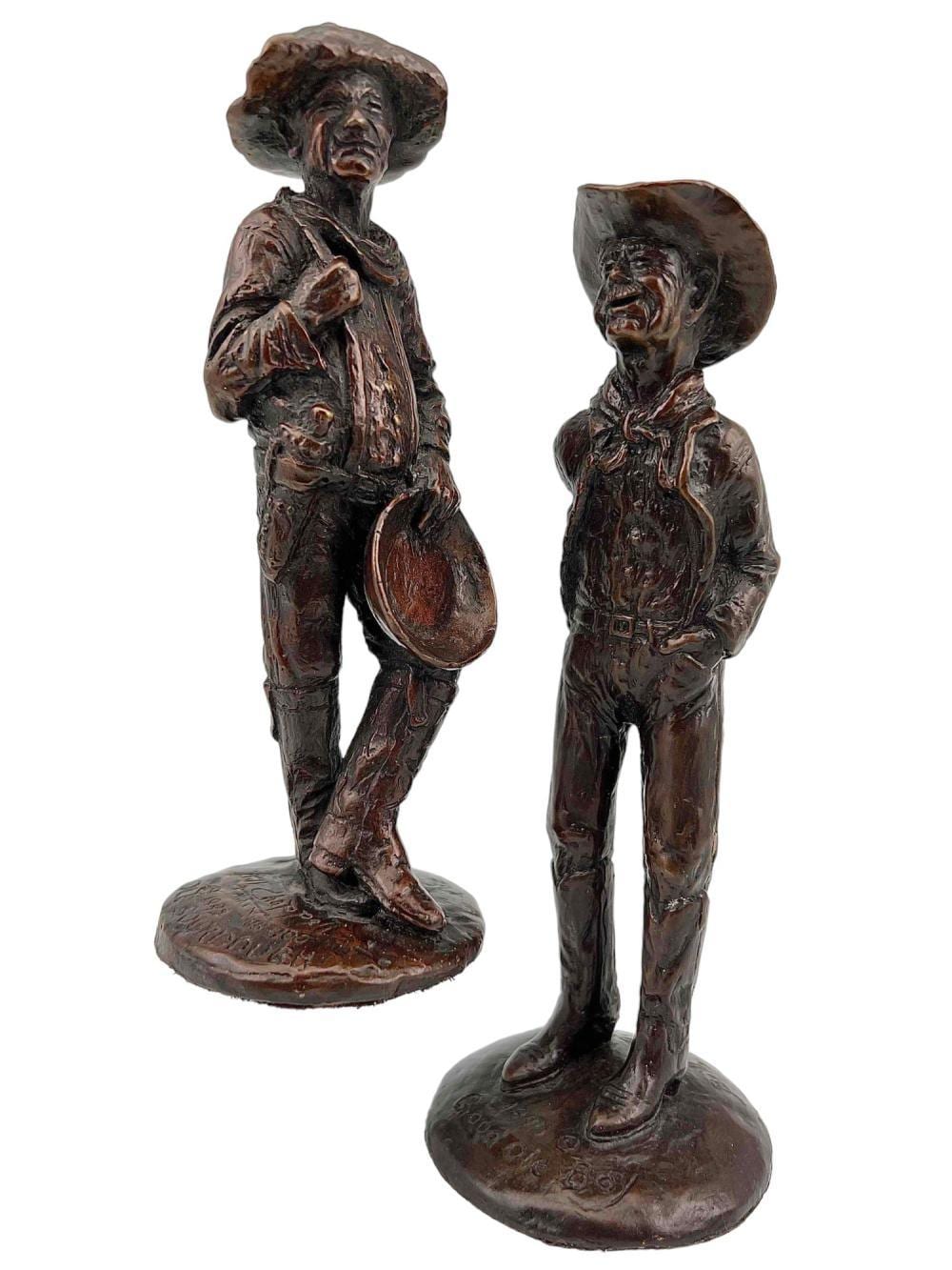 Bill Chappell comparable auction result: bill chappell ole sourdough and good ole boy cowboy bronze sculptures