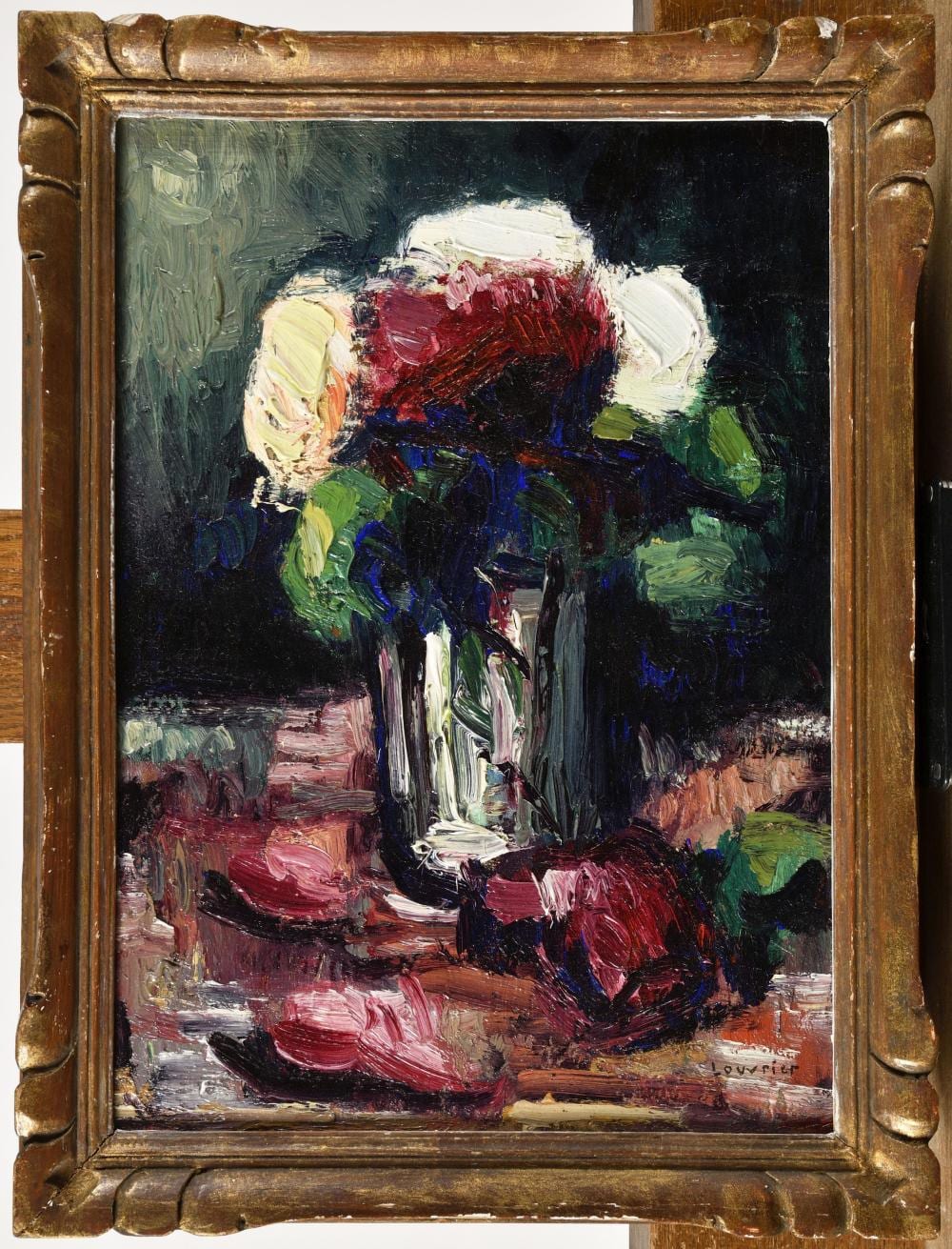 maurice louvrier 1878 1954 nature morte au vase de pivoines huile sur carton sig · Osenat · 2023-03-19 Maurice Louvrier comparable auction result: maurice louvrier 1878 1954 nature morte au vase de pivoines huile sur carton sig