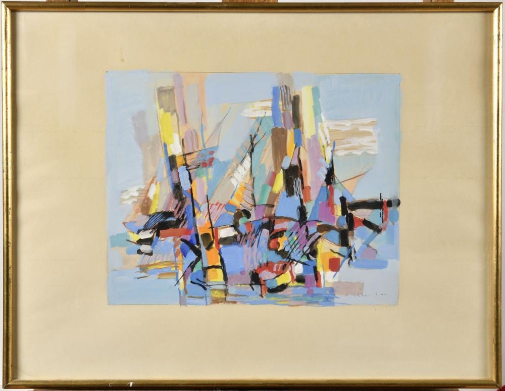 jean chevolleau 1924 1996 sans titre gouache sign en bas droite motif · Osenat · 2023-03-19 Jean Chevolleau comparable auction result: jean chevolleau 1924 1996 sans titre gouache sign en bas droite motif