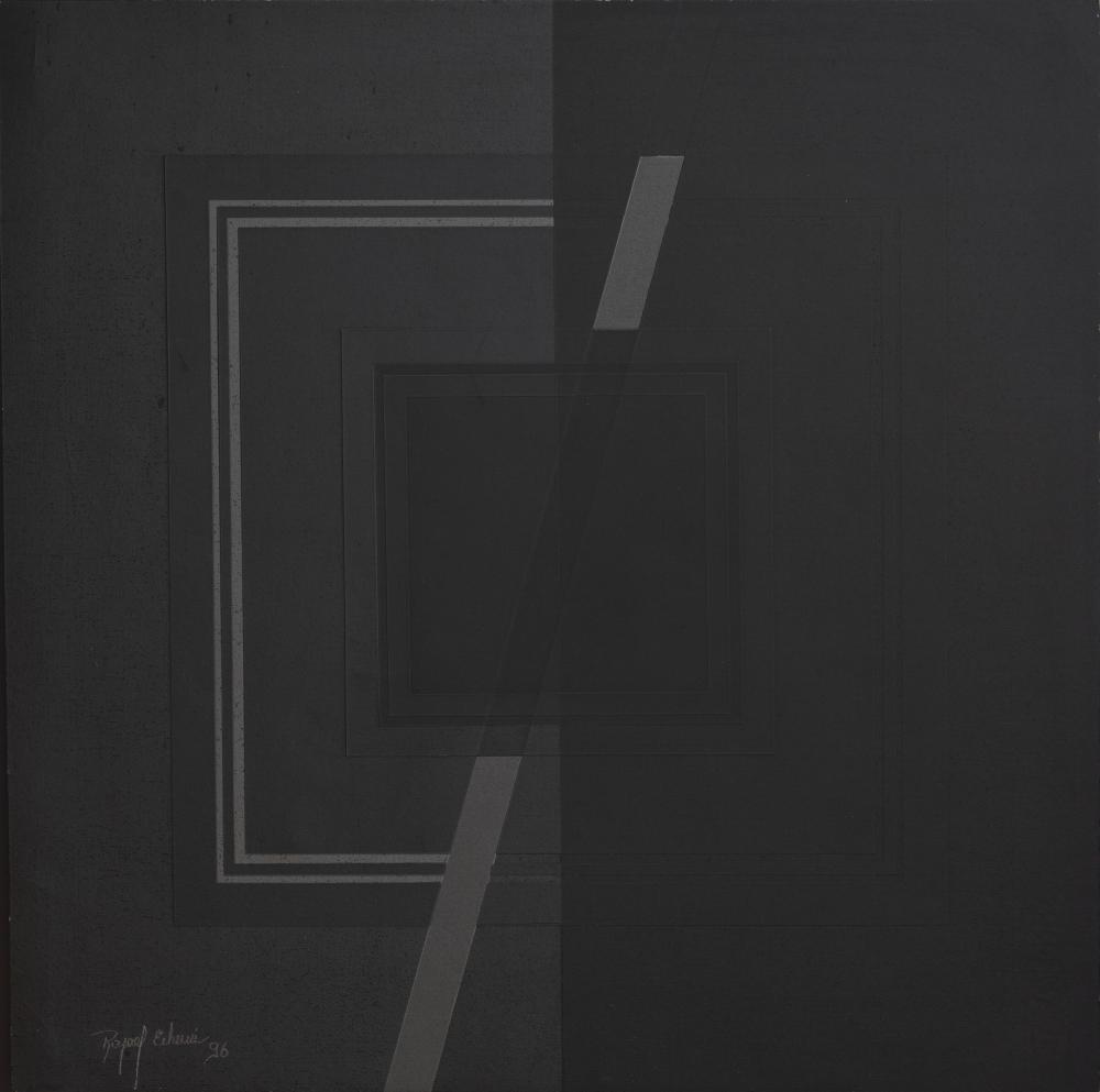 Rafael Echeverry (1952-1996) S/T (Negro), 1996 Acrílico sobre madera Medidas: 50 x 50 cm comparable sale