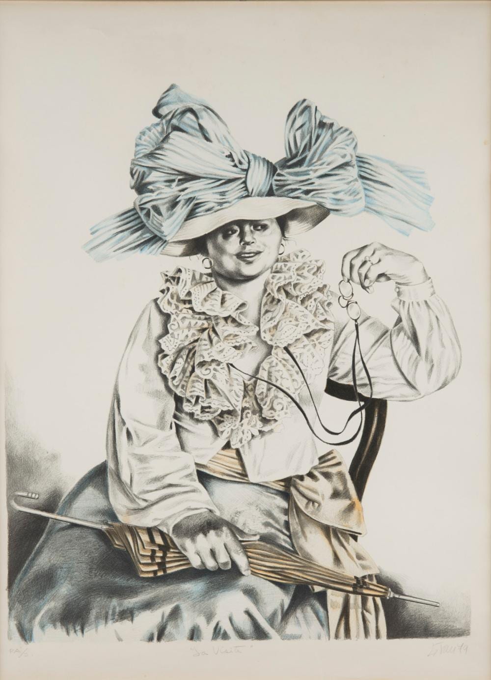 Enrique Grau (1920 - 2004) La Visita, 1979 Serigrafía Medidas: 80 x 60 cm Ed. P/A comparable sale