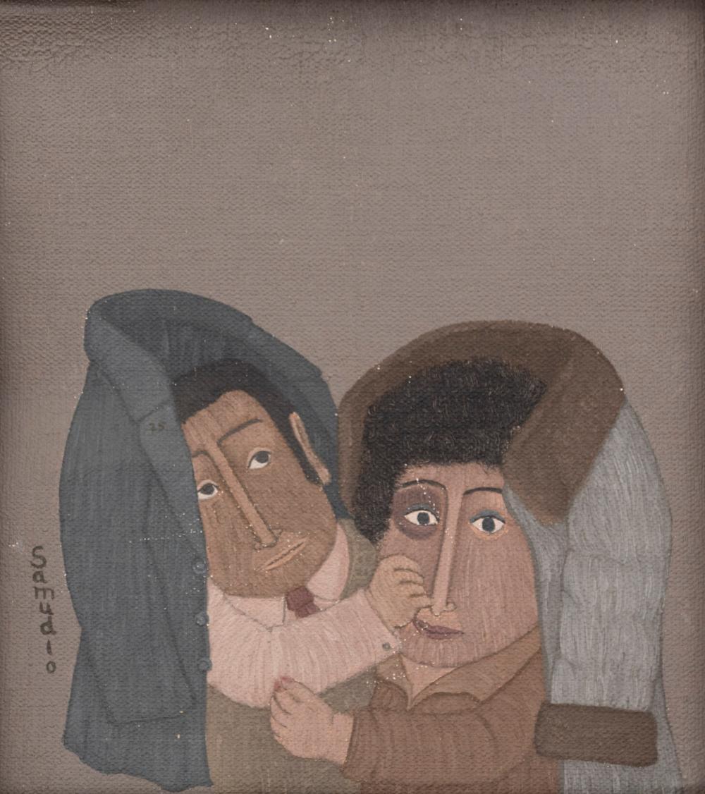 Antonio Samudio (1934) Díptico frente y revés , sf. Óleo sobre lienzo Medidas: 23 x 20 cm comparable sale