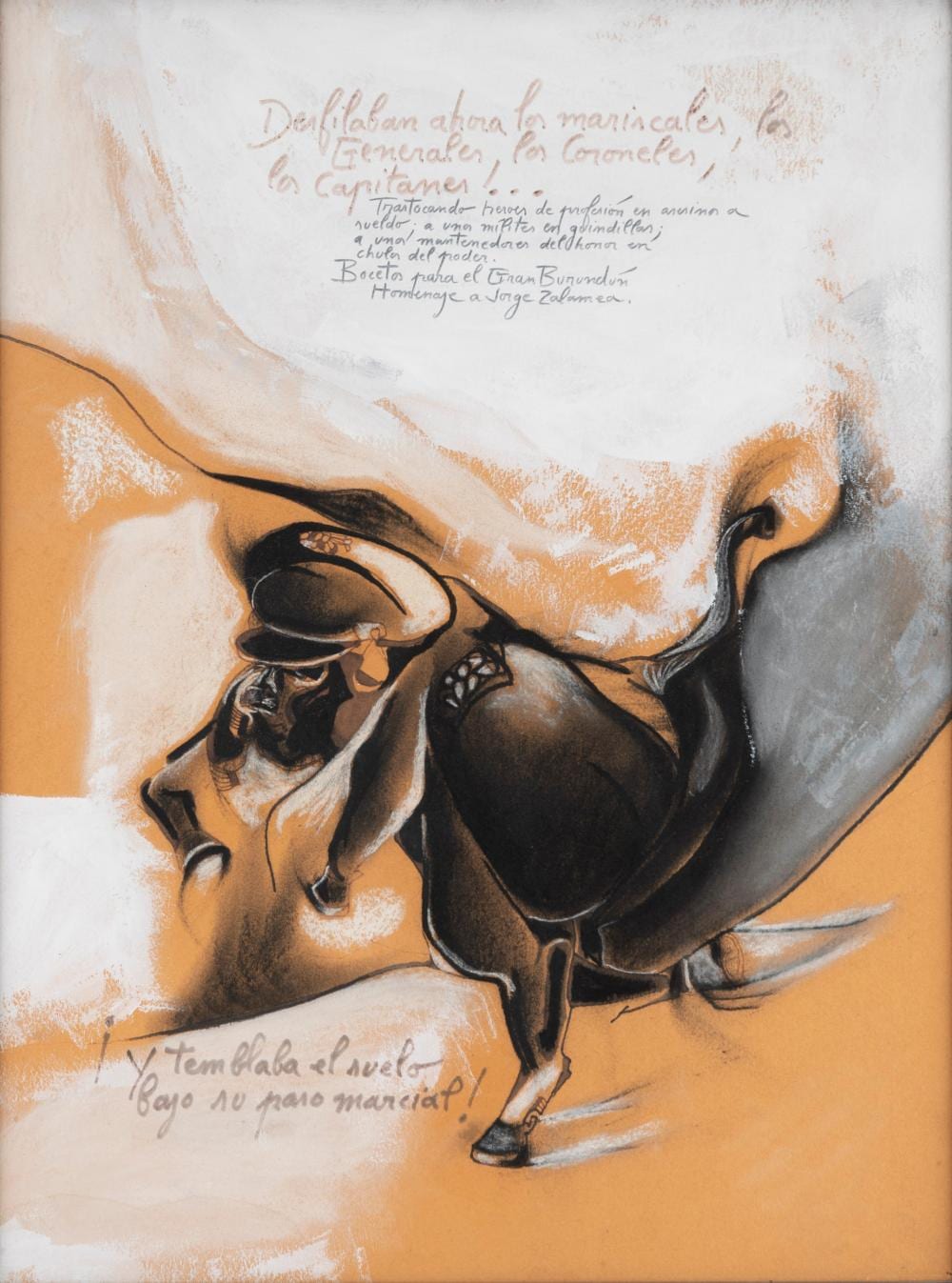 Gustavo Zalamea comparable auction result: gustavo zalamea 1951 2011 boceto para el gran burund n sf t cnica mixta sobre papel medidas 66 x 49 cms